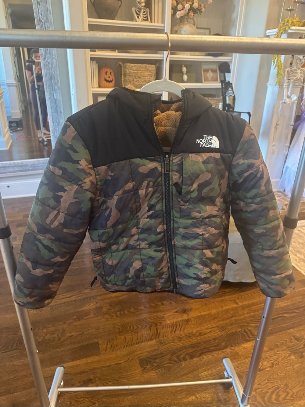 The North Face Kids Camo Puffer Jacket - Green, Brown & Black